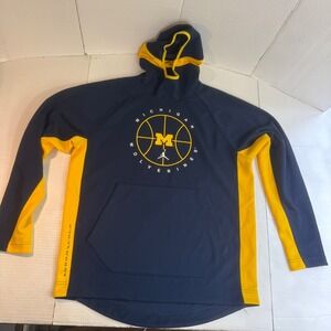 Michigan Wolverines Jordan Basketball Hoodie‎ Pullover Sweatshirt Nike Big House